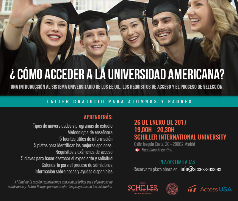 ¿Cómo acceder a la universidad americana? Enero 2017-Access USA